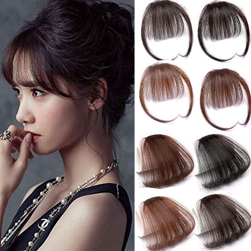 Human Hair Air Bangs Clip In Bangs Front Neat Bangs Fringe Hair Hair Extension