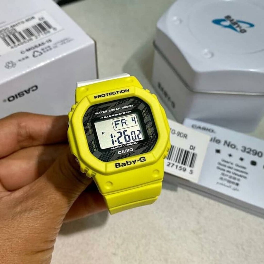 (OFFICIAL WARRANTY) Casio Baby-G BGD-560TG-9 Digital Yellow / White Resin  Watch BGD-560 BGD560TG BGD-560TG BGD560TG-9