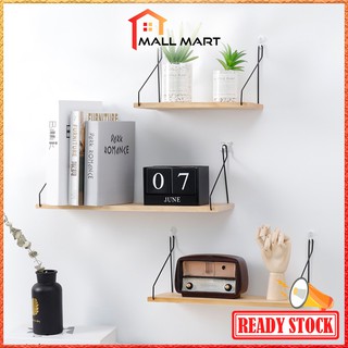 Ready Stock 】IKEA Wooden Wall Shelf Board Bedroom Wall Hanging 