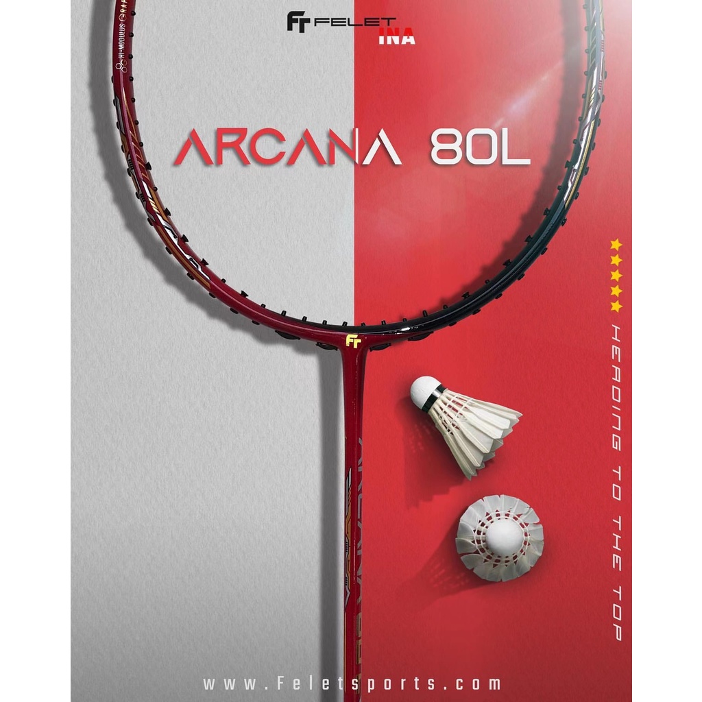 Felet Original Badminton Racket Arcana 80L [Free String & Grip