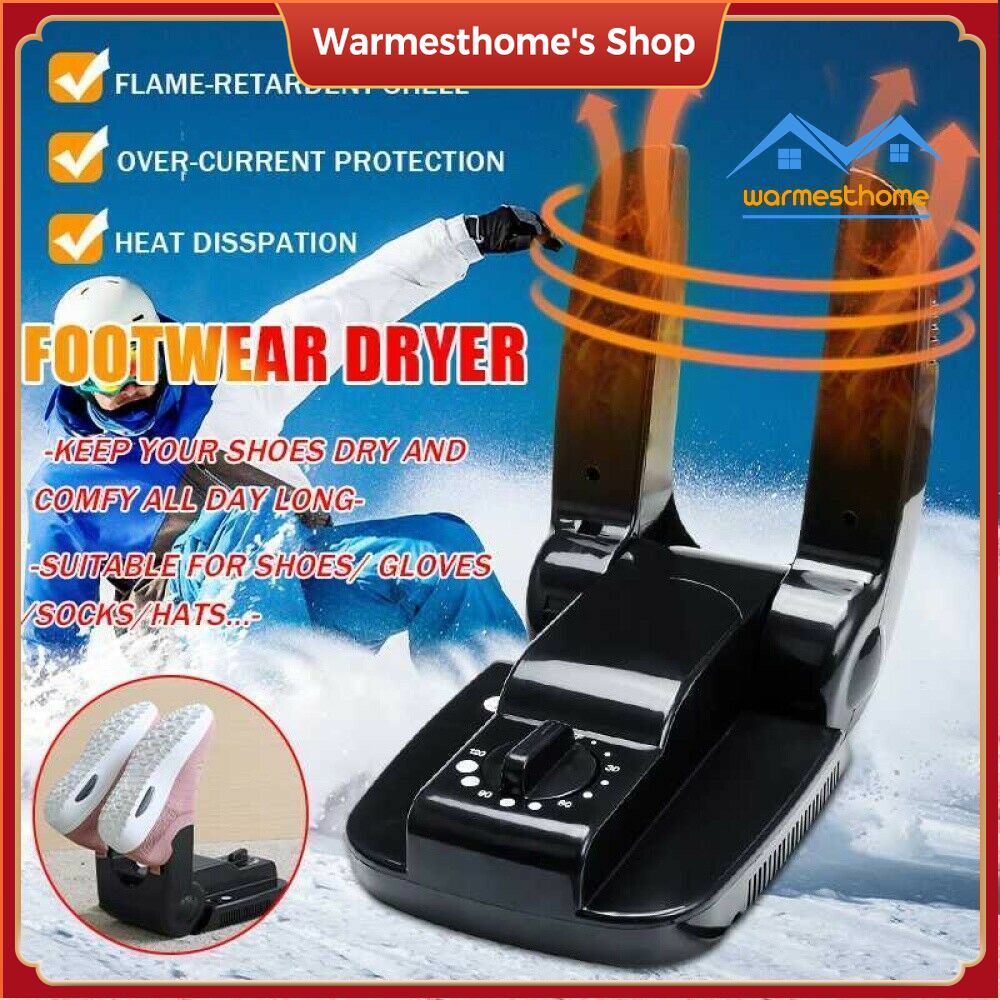 Portable Electric Shoe Glove Boot Dryer and Warmer with Folding and Drying Rack 