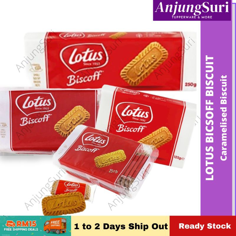 Lotus Biscoff Caramelised Biscuit SNACK PACK Buat Kek Keju Biscoff Juga