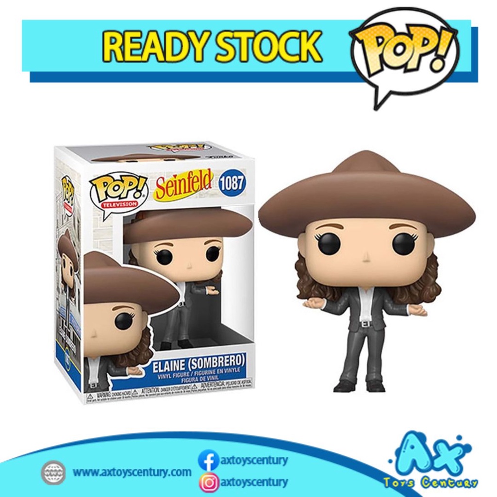 Funko Pop! Television: Seinfeld - Elaine Sombrero #1087 100% Genuine