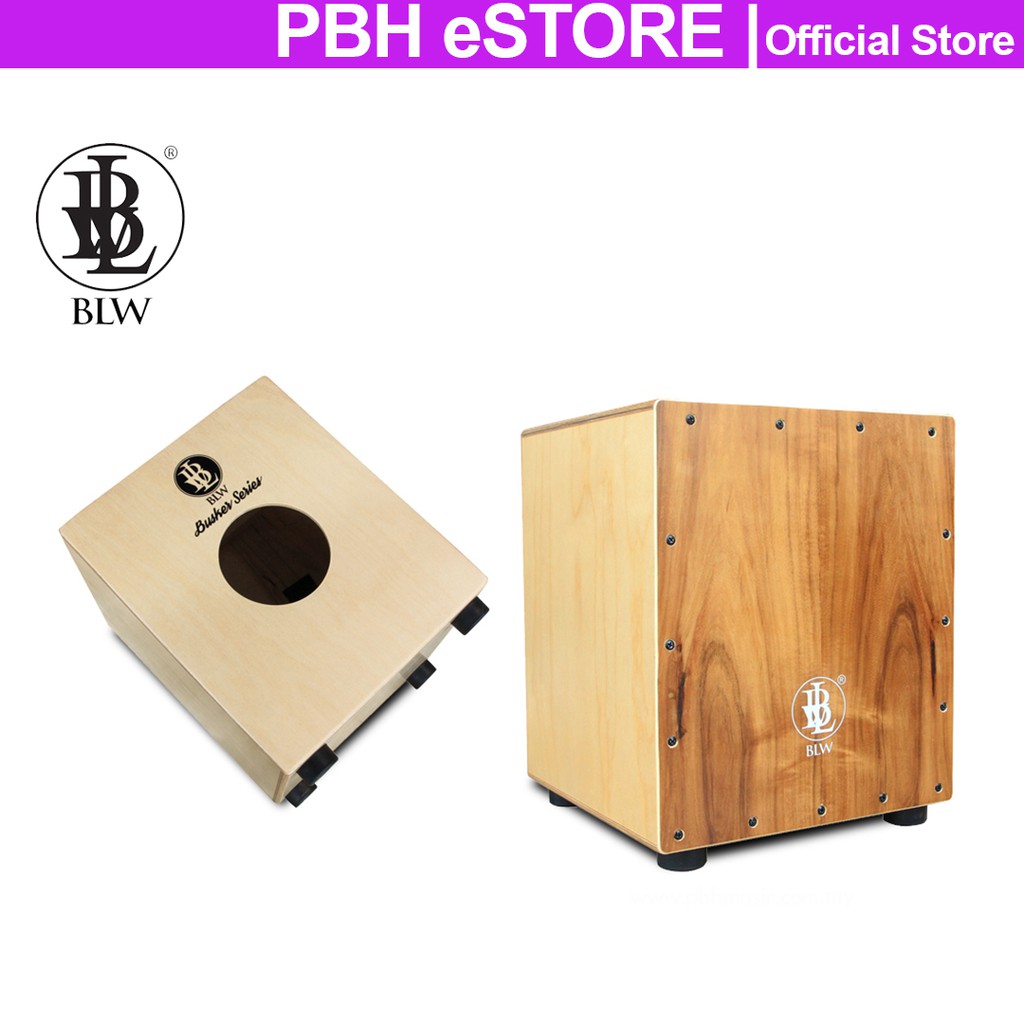 BLW Easy Carry Cajon Busking Rhythm Hand Drum Box Deluxe Buskers Cajon