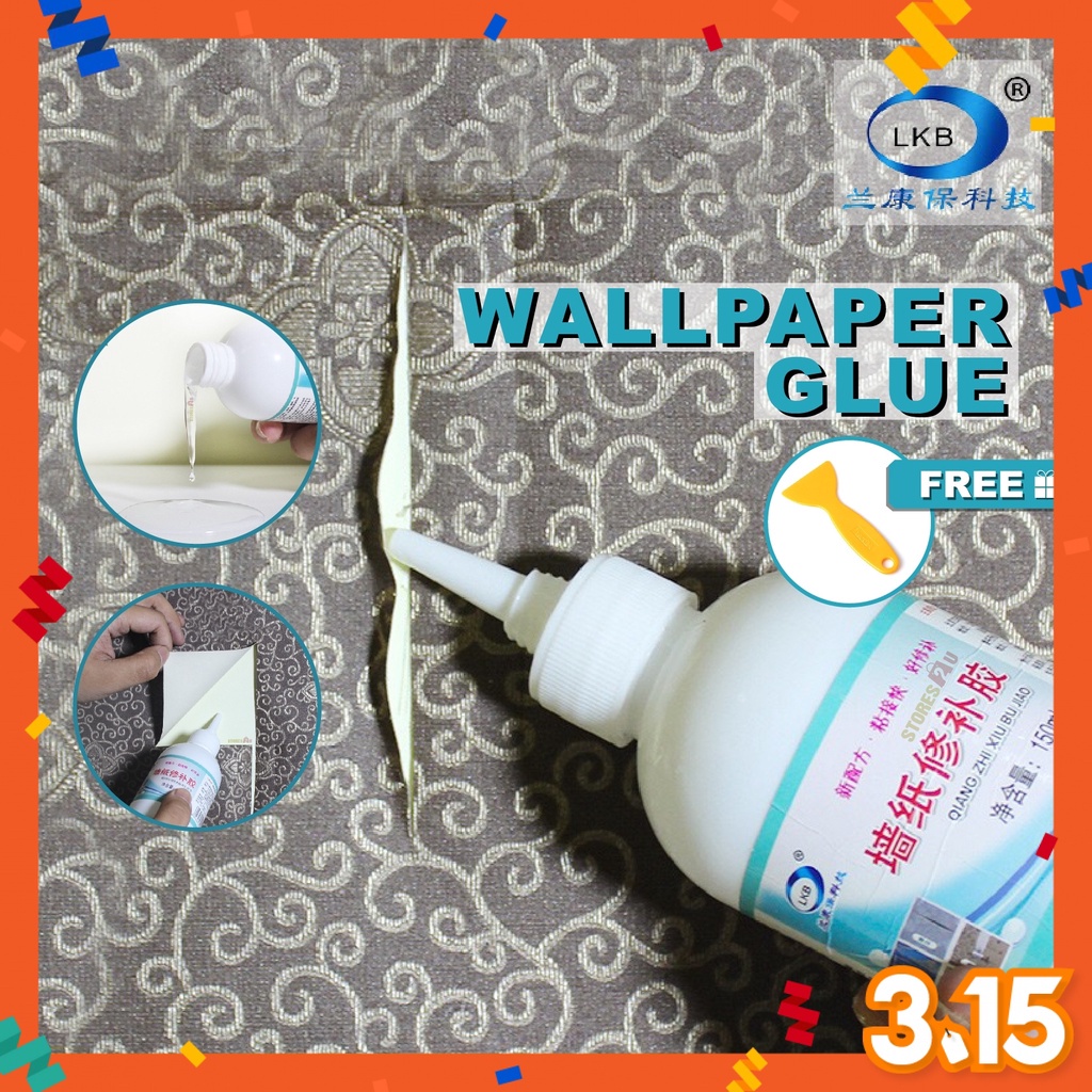 LKB Wallpaper Repair Glue (150ml) Warped Edge Glue Gam Pembaikan Kertas