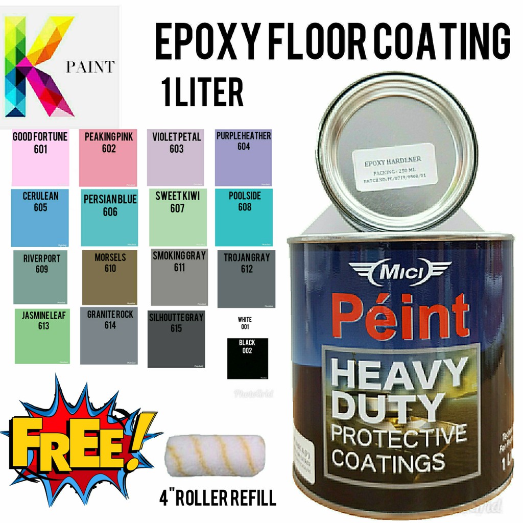  EPOXY  FLOOR PAINT  CAT  EPOXY  LANTAI  1L Mici EPOXY  