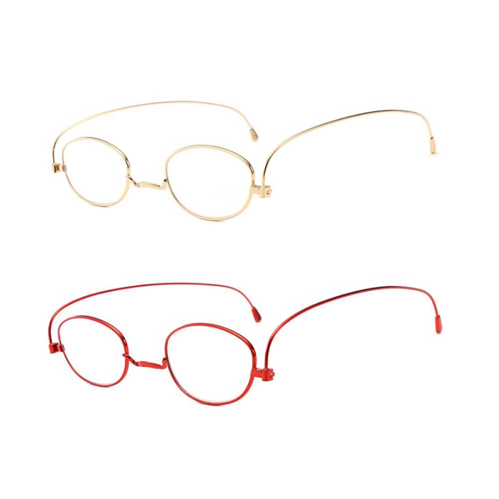 1.5 50-54 Years Black Half-Rim Metal Frame Prescription Eyewear with Case Reading Glasses for Men