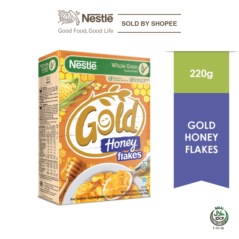 NESTLE GOLD Honey Flakes Cereal (220g)