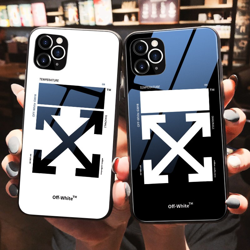 Iphone 11 11pro Xsmax Xs X Xr 7 8 6 6s Plus Off White Protective Casing Tempered Silicone Case Anti Scratch Back Case Sc Shopee Malaysia