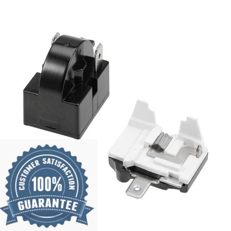 1 Set PTC Starter Relay + Overload Protector 1 Set Fridge Freezer