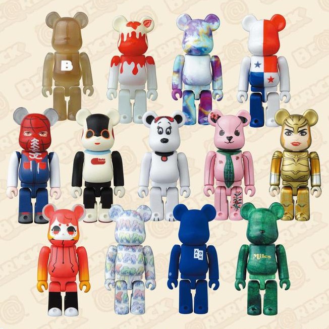 OFFICIAL MEDICOM TOY BEARBRICK SERIES 40 Artist Hero Wonder Woman Cute Snoppy SF Robi Pattern Be@rBrick