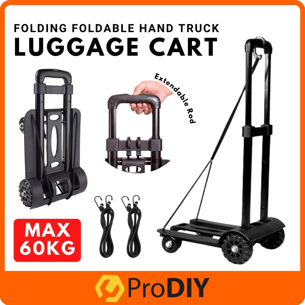 303 Folding Foldable Hand Truck Trolley 4wheel Luggage Cart Heavy