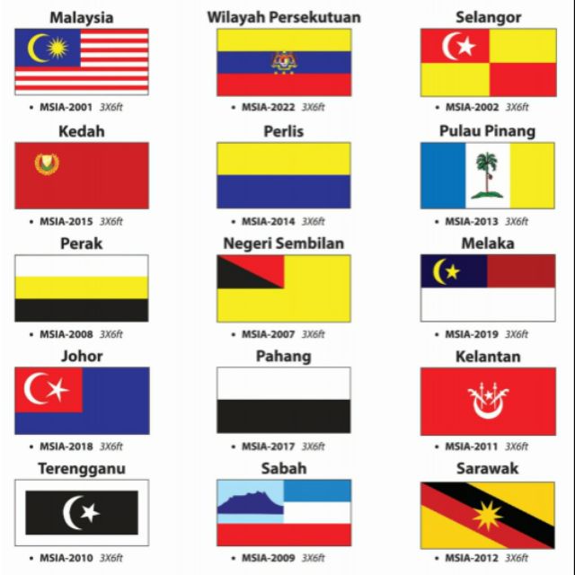 14 negeri malaysia bendera