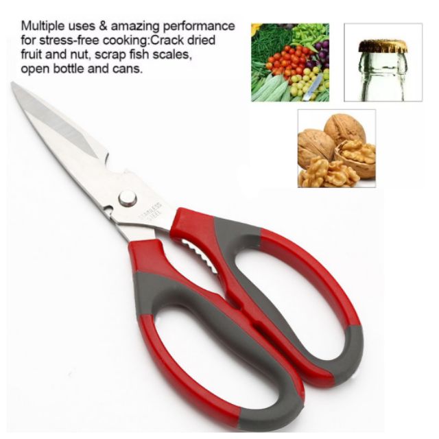 Kitchen Sharp Scissors Multifunction (22cm/8.5") Gunting Ikan Dapur