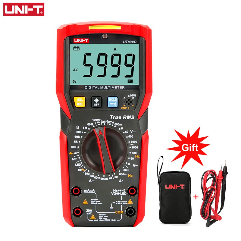 UNI-T UT89X UT89XD Digital Multimeter 1000V DC AC Voltage 20A AC DC ...