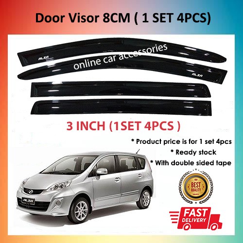 Perodua Alza Door Visor 8cm Air Press Shopee Malaysia