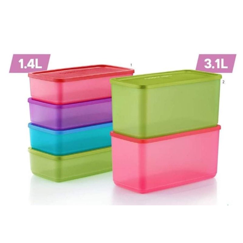 【READYSTOCK】 Tupperware (6PCS SET) So Fresh Set Fresh-2-Go Fresh 2 Go 1.4L & 3.1L Double So Fresh Rectangular