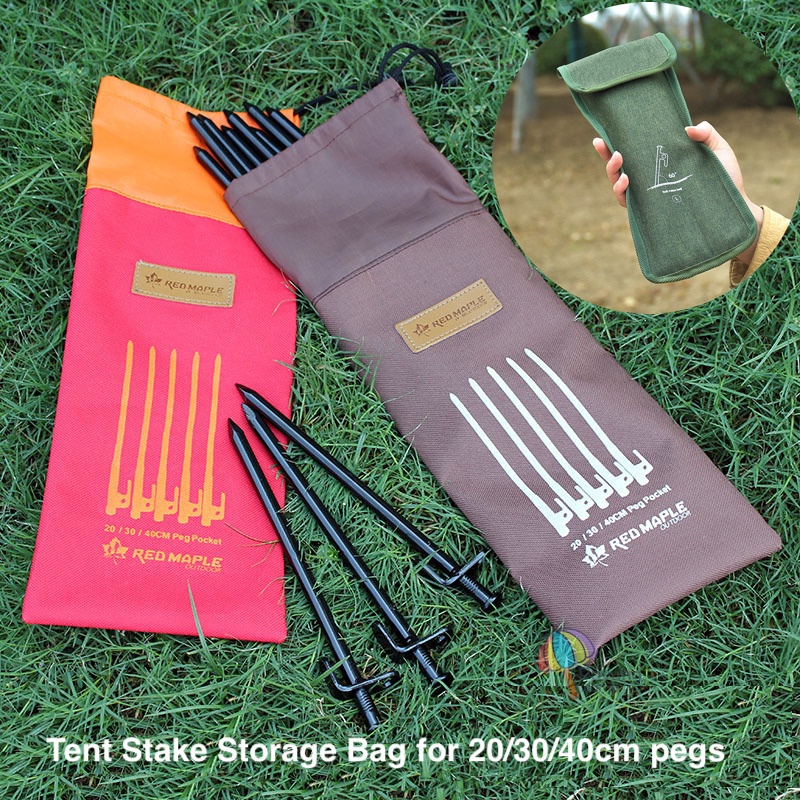 Tent Stake Tent Peg Storage Bag Holder for Outdoor Camping Nail Paku