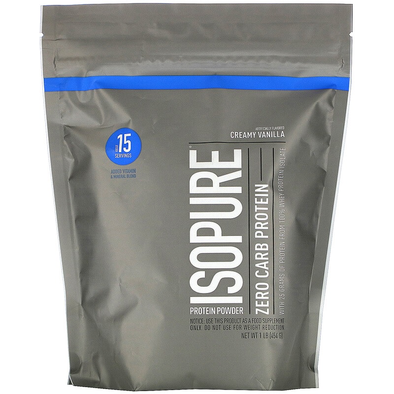 Isopure Zero Carb Protein Powder Creamy Vanilla 454g - Whey Isolate ...