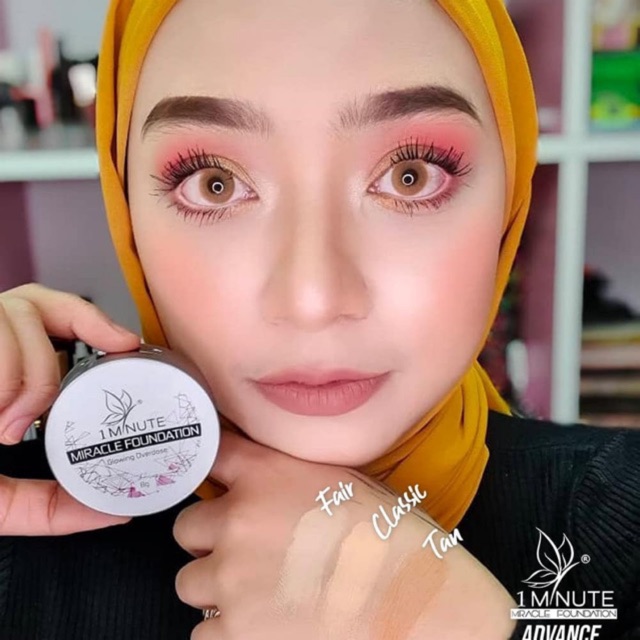 [FREEGIFT] 1 MINUTE MIRACLE FOUNDATION OVERDOSE glowing !! Shopee