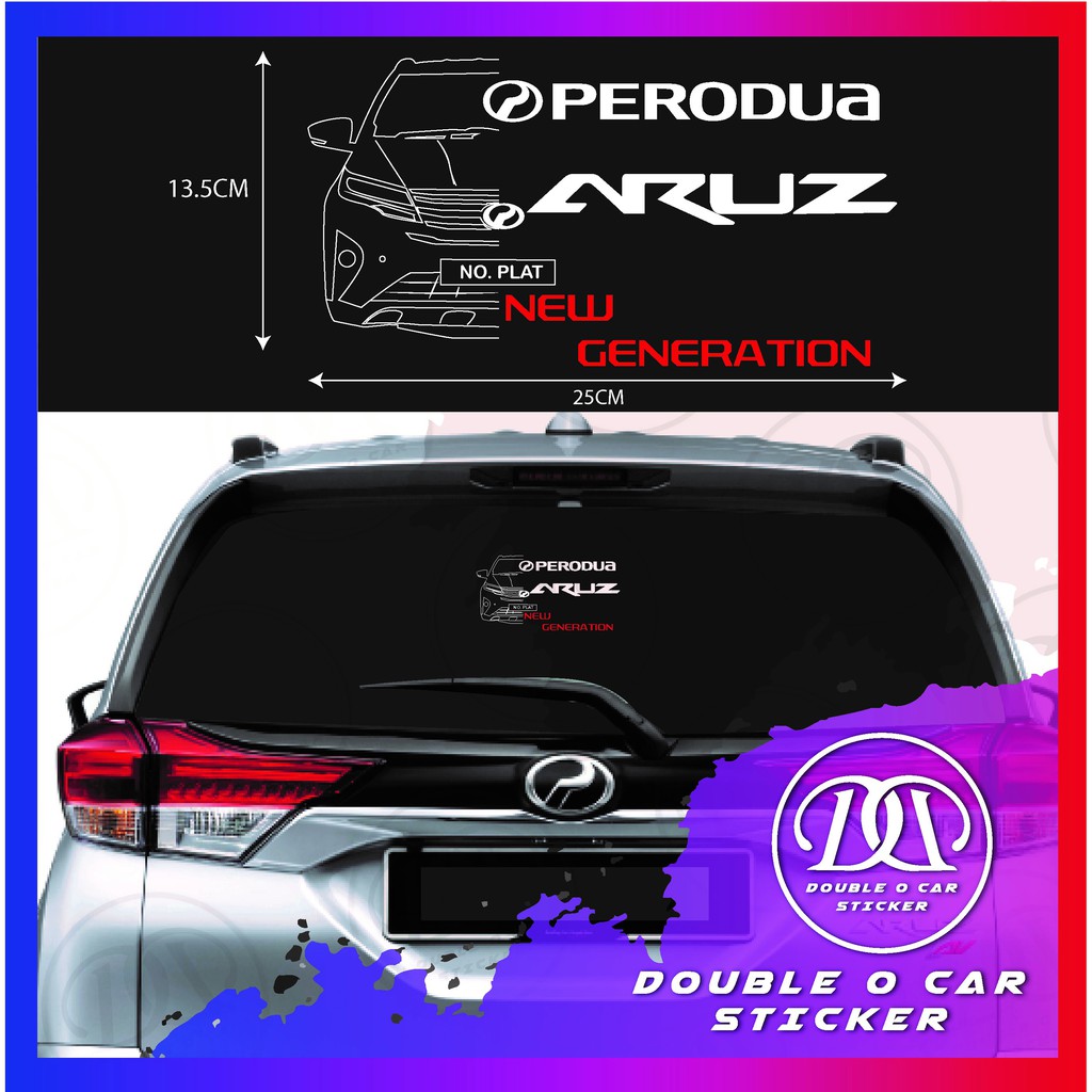 [Ready Stock]PERODUA ARUZ NEW GENERATION SHAPE&WORDS HIGH GRADE Sticker ...