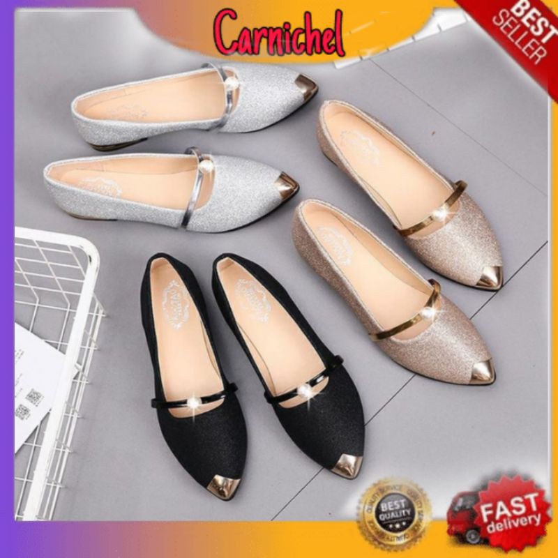 KOLEKSI RAYACARNICHEL- Mutiara Eagle Top Heels Kasut Tinggi Slipper Shoe lady Lawa