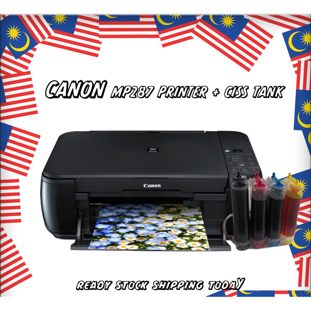 Canon Pixma Mp287 All In One Inkjet Printer With Ciss Shopee Malaysia