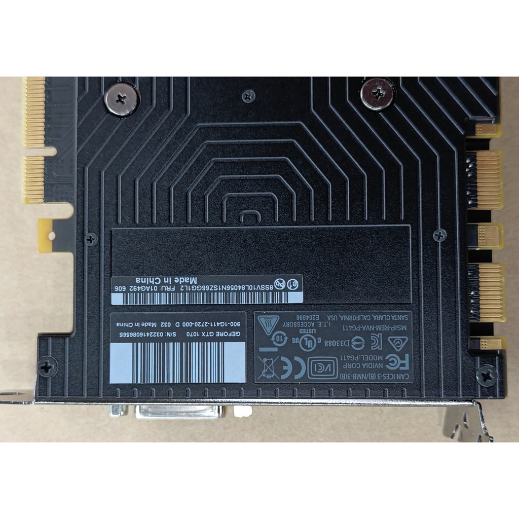 GeForce GTX1070 msip-rem-nva-pg411