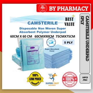 CAMSTERILE 5 LAYERS DISPOSABLE ADULT UNDERPAD (10PCS/PACK) PELAPIT KENCING
