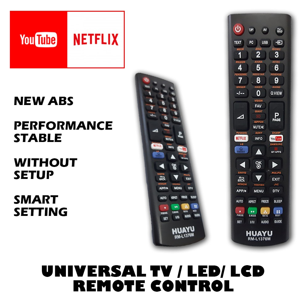 HUAYU Universal LED LCD Smart Android TV Television Remote Control (RM