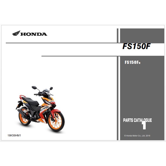 Honda RS150 V1,V2,V3 dan V4 manual book part Shopee Malaysia
