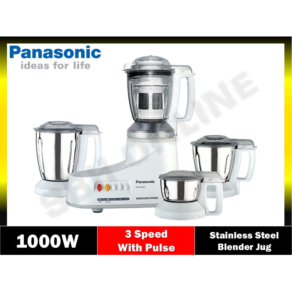 { READY STOCK } PANASONIC MXAC400WUA FOOD MIXER GRINDER ( WITH 3 x