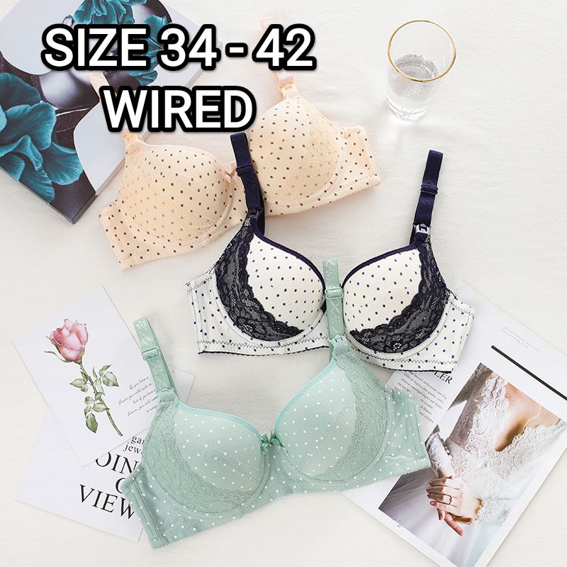 Nursing Bra Wired Breastfeeding Pregnancy Bra Menyusu Ada Dawai Besi