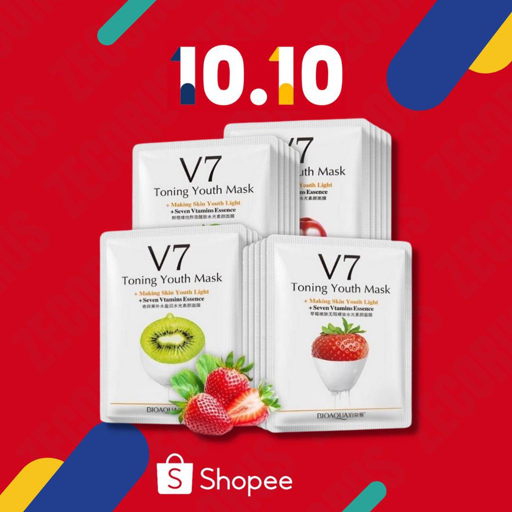 Bioaqua V7 Face Mask Fruit Essence Facial Mask Shopee Malaysia