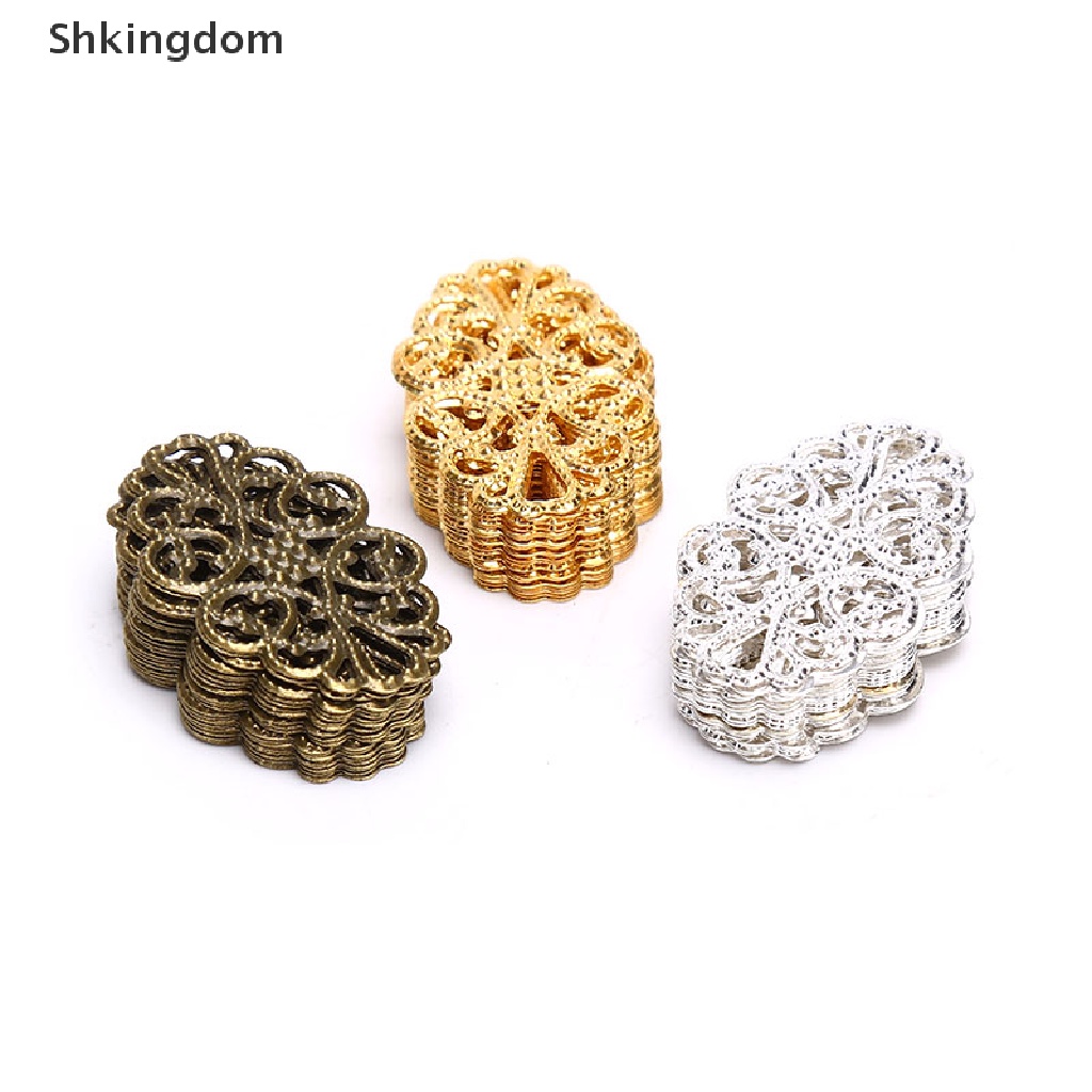 Versatile Have Shkingdom 20Pcs Filigree Flower Wraps Connectors Crafts Decoration DIY Findings Jewelry MY Premium