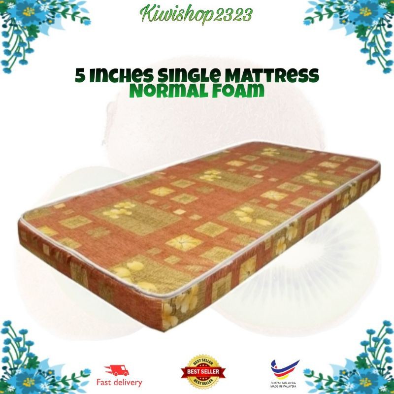 Tilam Bujang Foam Biasa 5 Inci 5 Inches Foam Single Mattress Single Mattress Shopee Malaysia