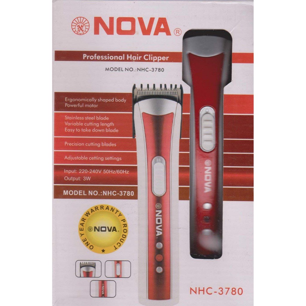 Mesin Gunting Rambut,Nova 3780 Professional Hair Trimmer and beard Trimmer.