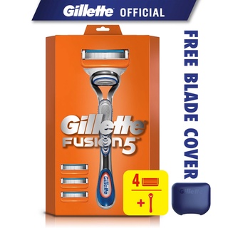 Image of Gillette Fusion5 Starter Pack (1 Handle + 4 Blades + FREE Hygiene Cap)