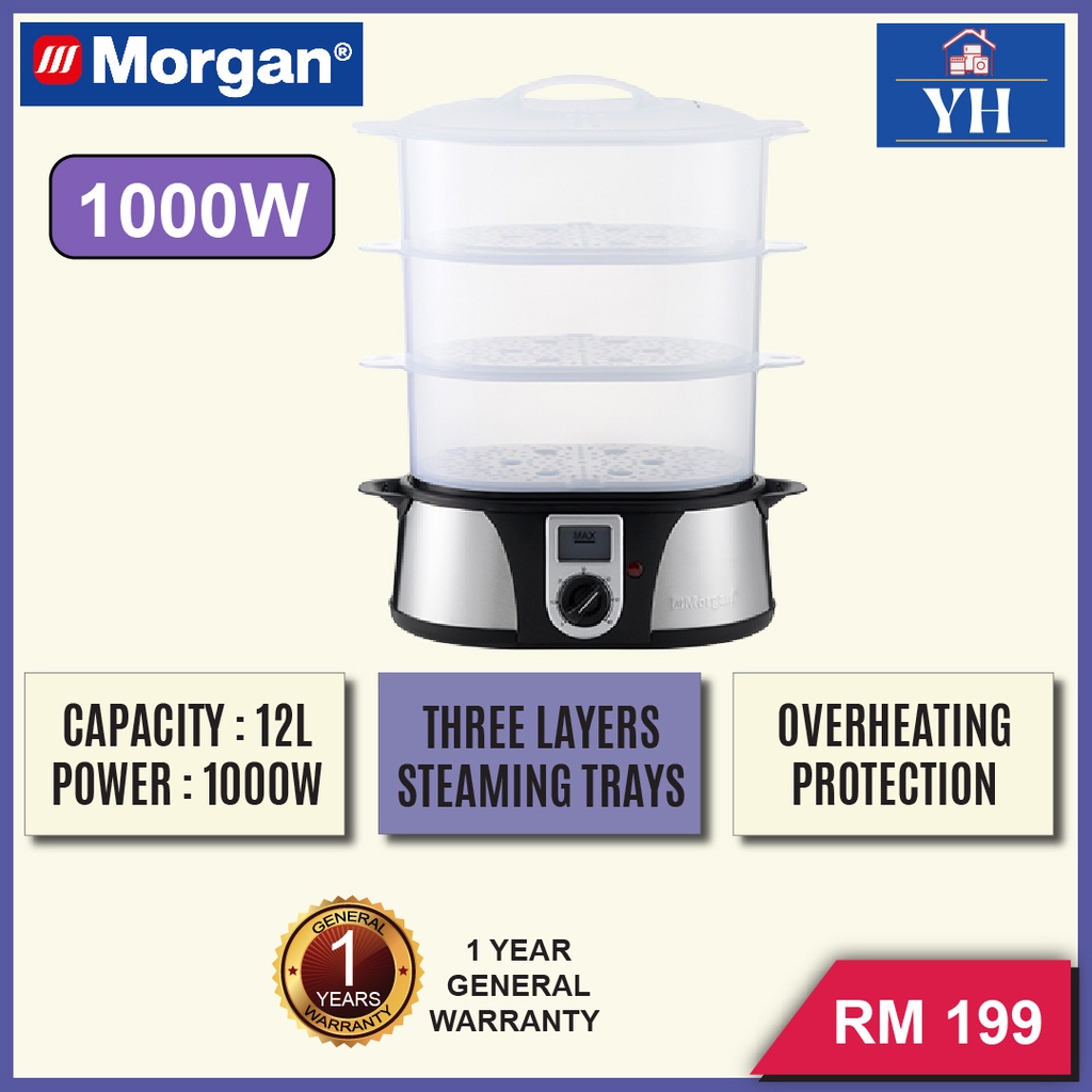 12L 1000W 3 Layers Trays Food Steamer MFSMC12L Shopee Malaysia