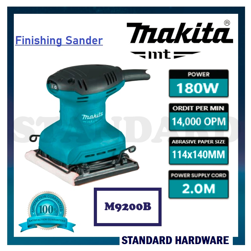 MAKITA MT M9200B (102mm) 180W Finishing Sander [100% ORIGINAL] | Shopee ...