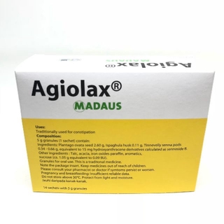 Agiolax Madaus 14 Sachets with 5g granules Plant based product for Constipation