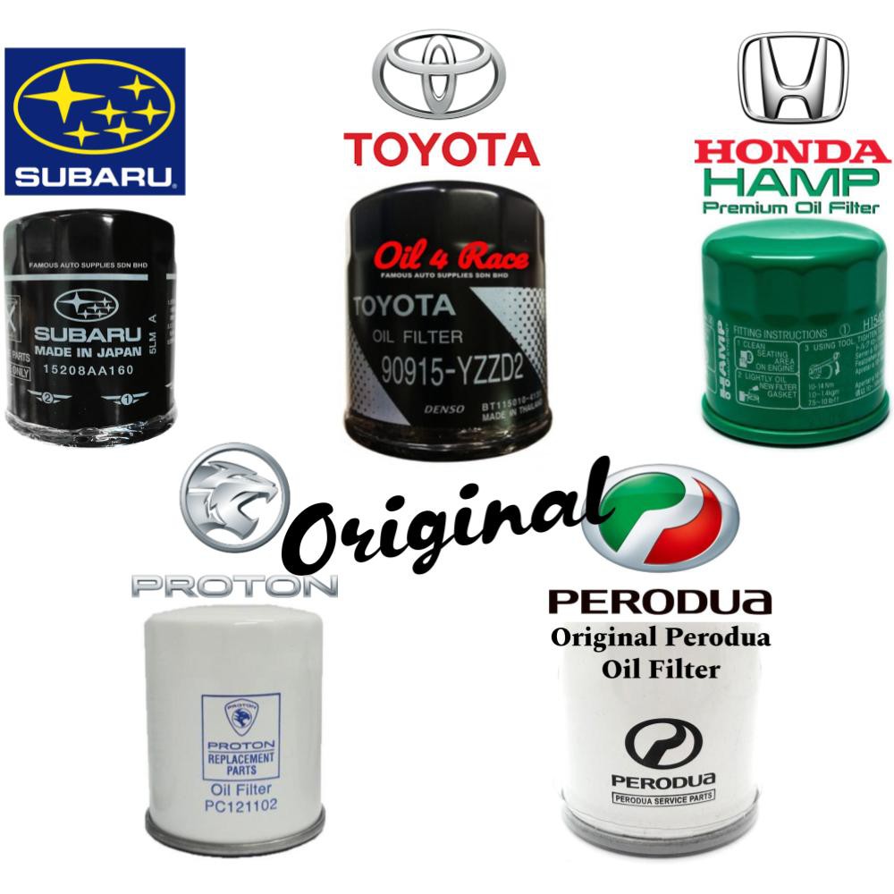 Original oil filter for protron | perodua | toyota | honda | subaru ...