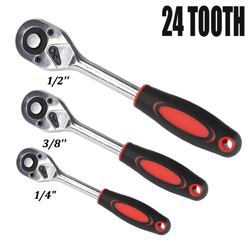 Drive Swivel Ratchet Wrench 24 Tooth 1 4 3 8 1 2 Cr V Steel High Torque Ratchet Wrench Socket 24 Teeth Quick Release Wide Used Hand Tools Shopee Malaysia