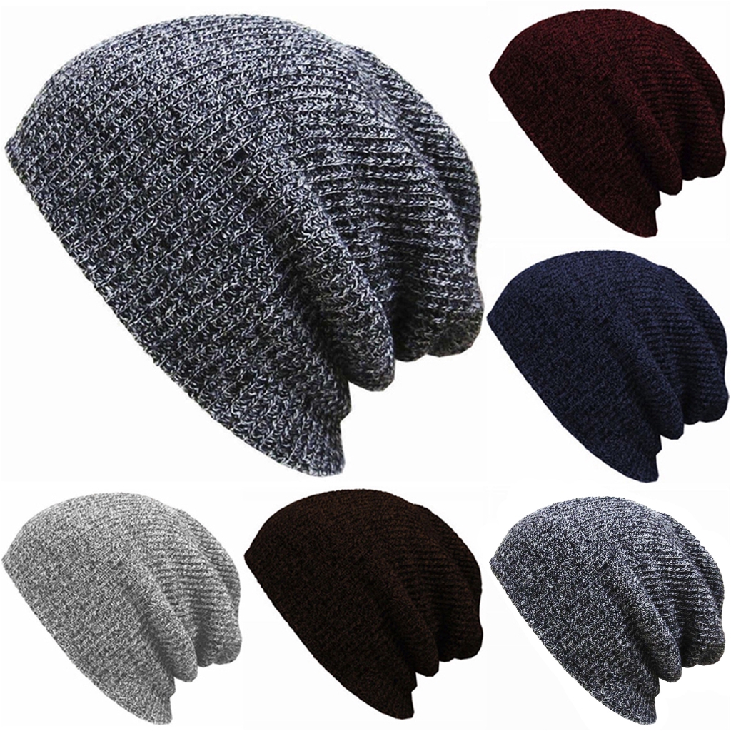 Janey&Rubbins Winter Fashion Oversize Beanie Fur Lined Baggy Slouchy Skull Cap Knit Ski Hat 