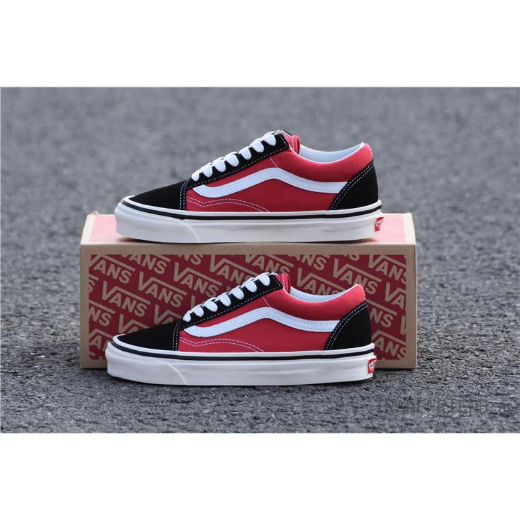 low cut red vans