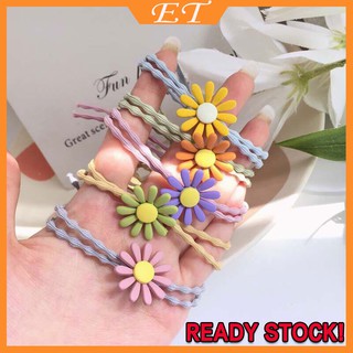 【Ready Stock】 Korean Sun Flower Hair Tie Elegant Little Daisy Hair Tie Women's Almighty Hair Tie