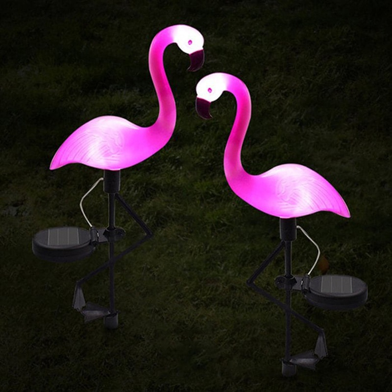 LED Waterproof Solar Flamingo Landscape Light Lantern Decorative Lawn Yard Lamp Pathway Light for Garden