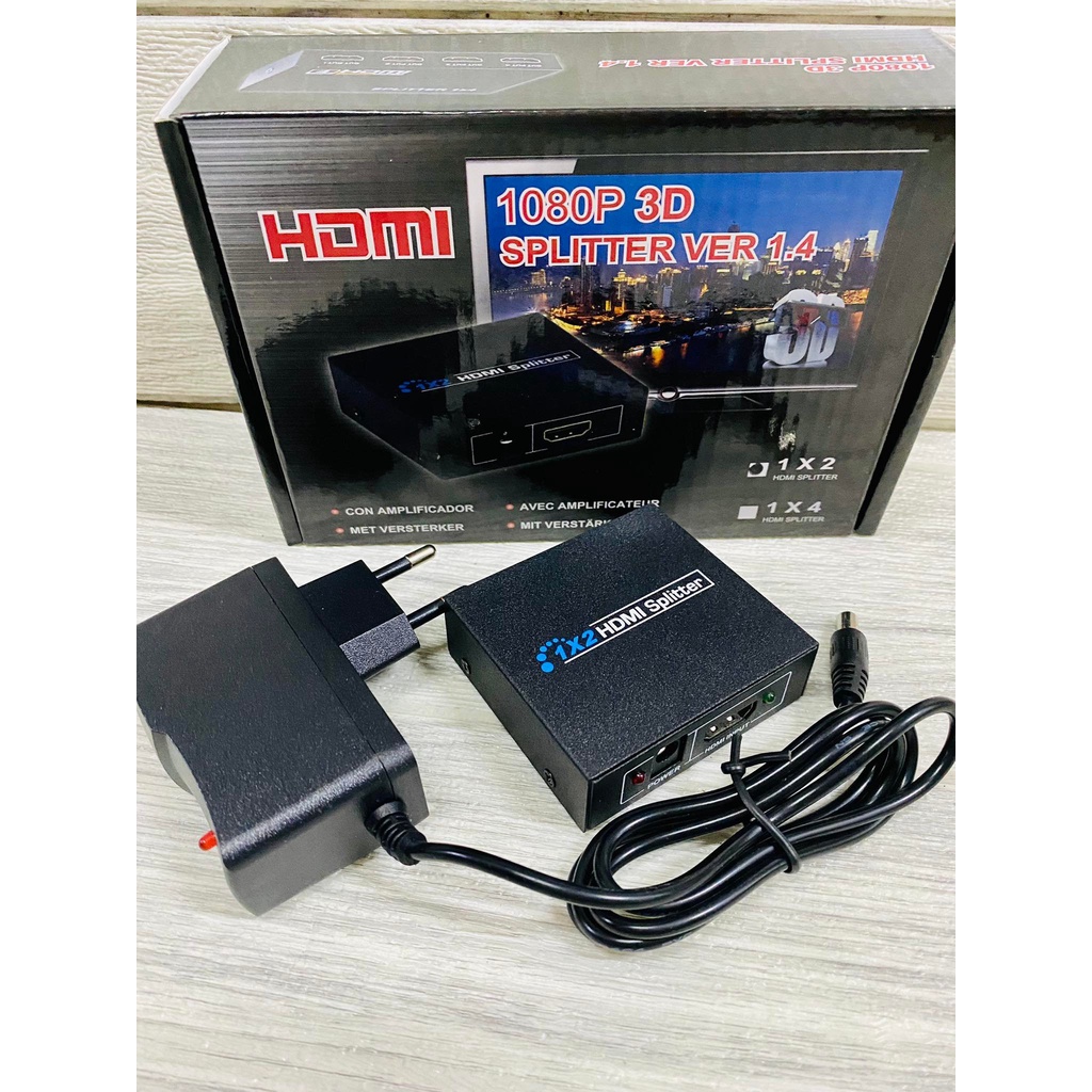 【1 to 2】HDMI SPLITTER FULL HD ASTRO/PC/DECORDER 1 IN 2 OUT TV PROBLEM HDCP DUPLICATE/MIRROR DUAL MONITOR hdmi switch