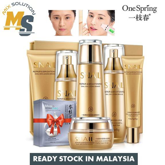 ONE SPRING - [6-IN-1] One Spring Snail Repair And Brightening Skin Care ...