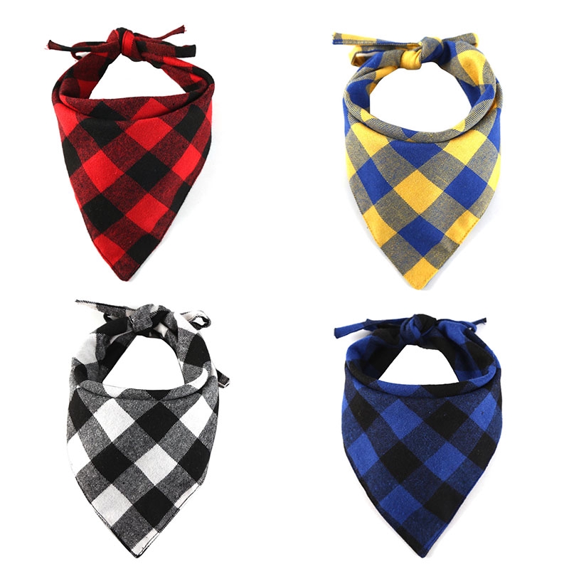 plaid neck scarf